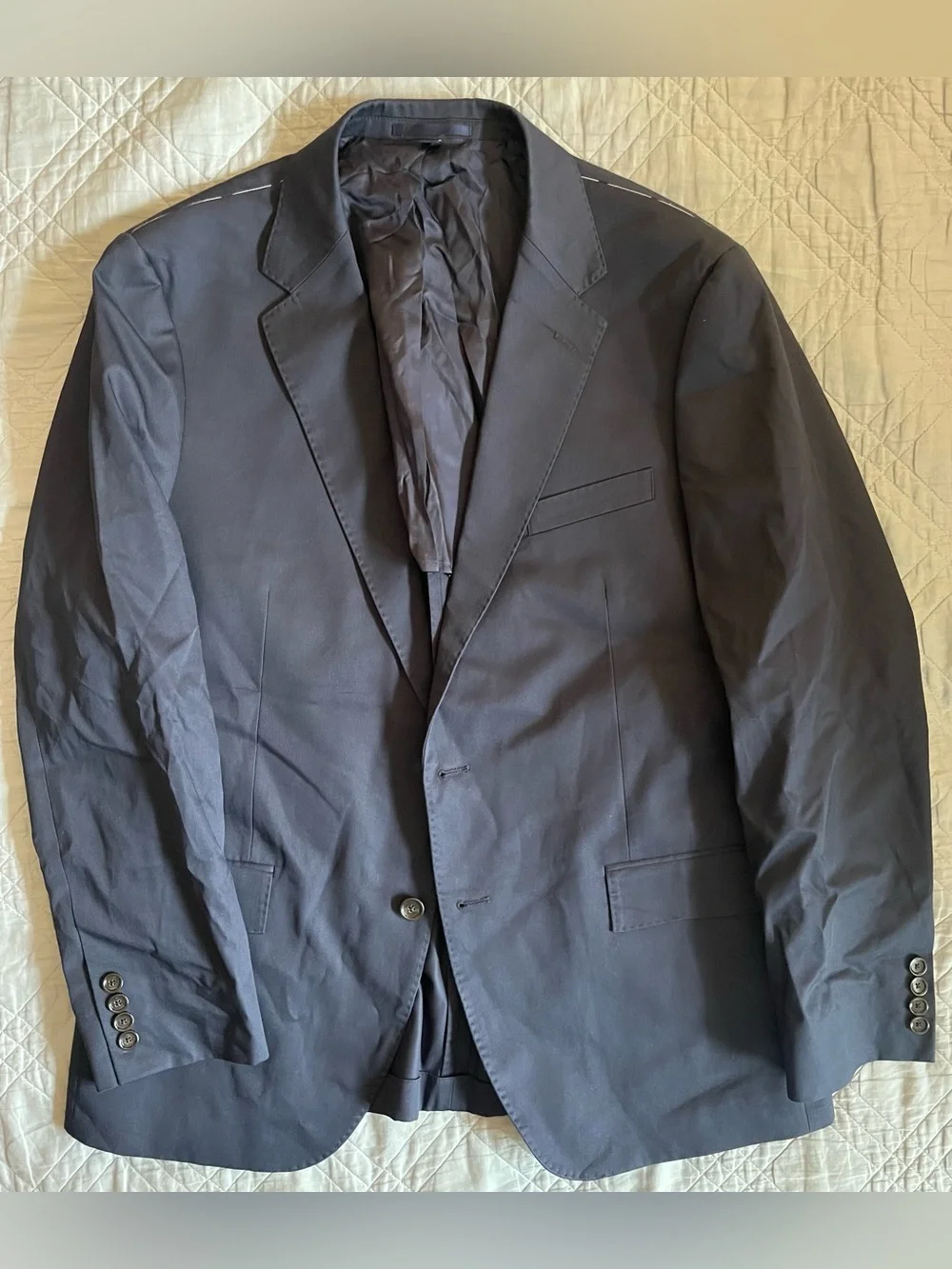J. CREW Ludlow Slim-fit suit jacket in Japanese cotton chino Navy 44 R NWD CF181